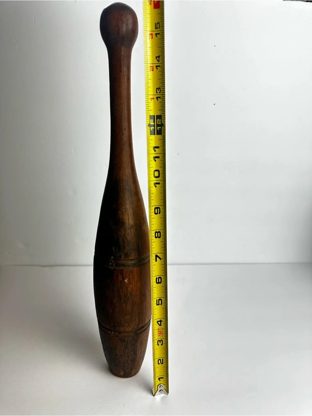 Vintage Wooden Juggling Pin Exercise Primitive Aged Brown Decor Antique